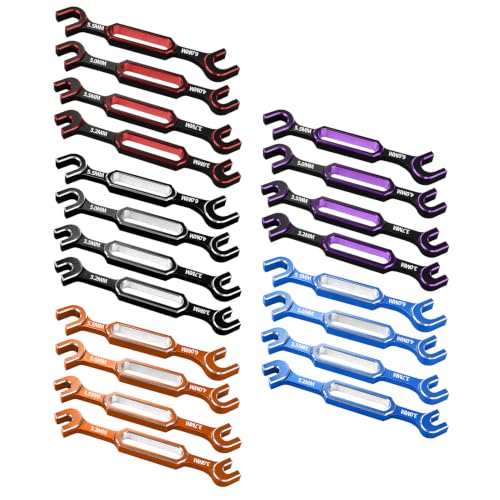 RC Car Turnbuckle Wrenches 3.0/3.2/3.5/3.7/4.0/5.0/5.5/6.0mm, 4PCS Blue ﻿ - color: Blue & Silver