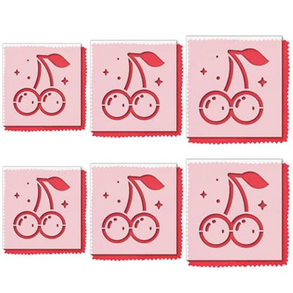Stencil Stop Cherry Stencil - Reusable for DIY Projects, Painting, Drawing, Crafts - 14 Mil Mylar Plastic (Cherry- 6 Pack (2", 3", and 4", 2 Each)) - size: Cherry- 6 pack (2", 3", and 4", 2 each)