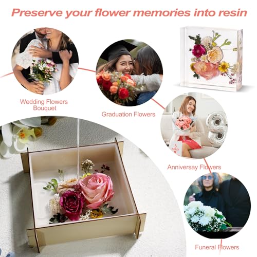 LET'S RESIN Deep Resin Molds, 8Pcs Flower Preservation Silicone Mold Set - color: Resin Mold Set