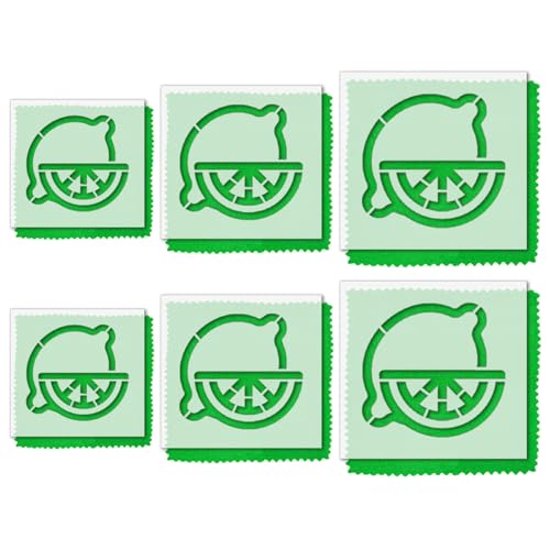 Stencil Stop Lemon Stencil - Reusable for DIY Projects, Painting, Drawing, Crafts - 14 Mil Mylar Plastic (Lemon - 6 Pack (2", 3", and 4", 2 Each)) - size: Lemon - 6 pack (2", 3", and 4", 2 each)