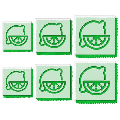 Stencil Stop Lemon Stencil - Reusable for DIY Projects, Painting, Drawing, Crafts - 14 Mil Mylar Plastic (Lemon - 6 Pack (2", 3", and 4", 2 Each)) - size: Lemon - 6 pack (2", 3", and 4", 2 each)