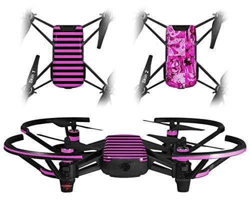 Skin Decal Wrap 2 Pack Compatible with DJI Ryze Tello Stripes Pink Drone NOT Included