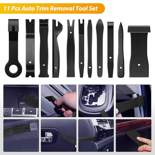 GOOACC 88Pcs Trim Removal Tool Auto Push Pin Bumper Retainer Clip Set - color: 88Pcs Clips Removal Kit Black