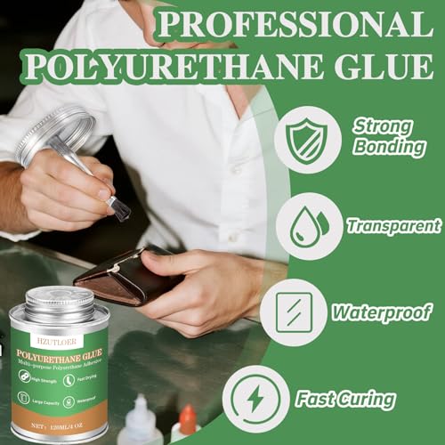 Polyurethane Adhesive,120ML Multi-Purpose Polyurethane Glue,Super Glue for PU,PVC,TPU,ABS,etc,High Strength,Waterproof,Heat Resistant