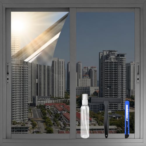 XIAWEI One Way Window Privacy Film with Tools, 27.6In×16.4Ft, Cosmic Black - color: Cosmic Black, size: 27.6 Inch x 16.4 Feet