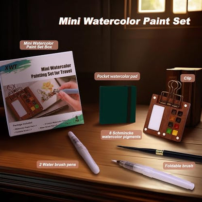 Mini Watercolor Paint Set, 8 Color Pigments - color: 8 Colors