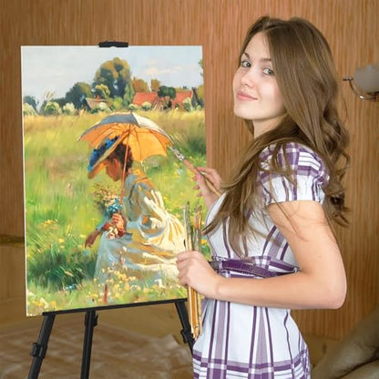 Art Painting Tripod Easel Stand - Portable Adjustable Display Artist Easel - style: Black