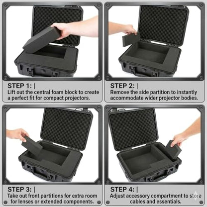 Hard case Waterproof Hard Case with DIY Customizable Foam Insert Portable Protective for Camera Drones Equipments Tools Test Instruments 16.9''x13.7''x5.9'' - color: 16.9''x13.7''x5.9''