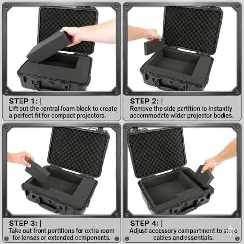 Hard case Waterproof Hard Case with DIY Customizable Foam Insert Portable Protective for Camera Drones Equipments Tools Test Instruments 16.9''x13.7''x5.9'' - color: 16.9''x13.7''x5.9''
