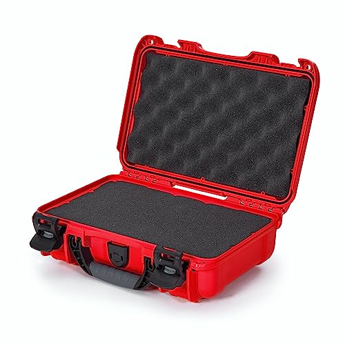 NANUK 909 Travel Hard Case with Customizable Cubed Foam – Waterproof Camera Case, 12.6” x 9” x 4.4”, Lightweight, Lockable, Dustproof, Impact-Resistant & Durable Protective Case – Red - color: Red