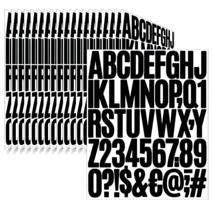 Letter Stickers,Mailbox Numbers,2 Inch Waterproof Vinyl Alphabet - color: Black 20 Sheets, size: 2 Inch