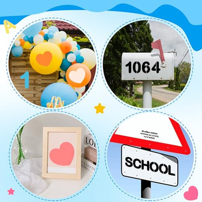 Letter Stencils 80Pcs 3&4Inch Large Alphabet Number Reusable Stencils - size: 3Inch+4Inch