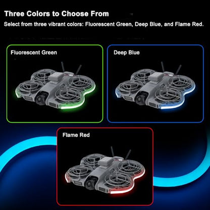 Waterproof Brightness-Adjustable Light Strip for DJI Neo2 Rechargeable LED Night Flight Lamp Belt Drones Accessories Enhanced Visibility with Vibrant Colors (Blue) - color: Blue