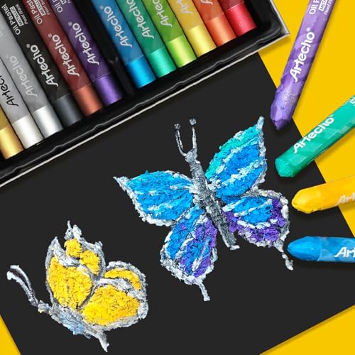 Artecho Metallic Oil Pastels Set of 12 Colors (10 x 70 mm)