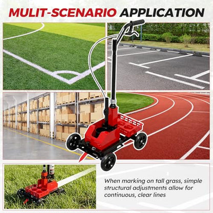 zozen Parking Lot Striping Machine, 3-in-1 Heavy Duty Line Striping Machine