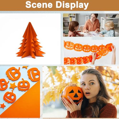 Silunkia 40 Sheets Orange Cardstock 8.5 x 11 Craft Paper 75lb - color: Orange