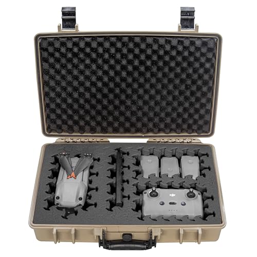 Eylar 20” Hard Laptop Case Equipped with RAGAR Reconfigurable & Reusable XP Crosslinked Foam Insert, Waterproof, Shockproof for Equipment, Drones, and Cameras (1 RAGAR Layer) (Tan) - color: Tan