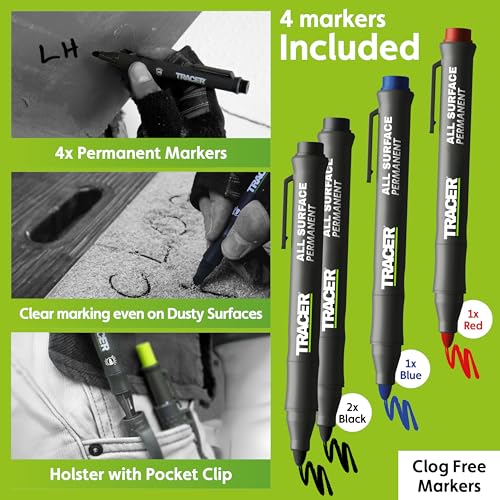 Tracer 8 Piece Construction Marker Kit - Carpenter Pencil Set - style: 8pc Set