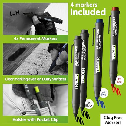 Tracer 8 Piece Construction Marker Kit - Carpenter Pencil Set - style: 8pc Set