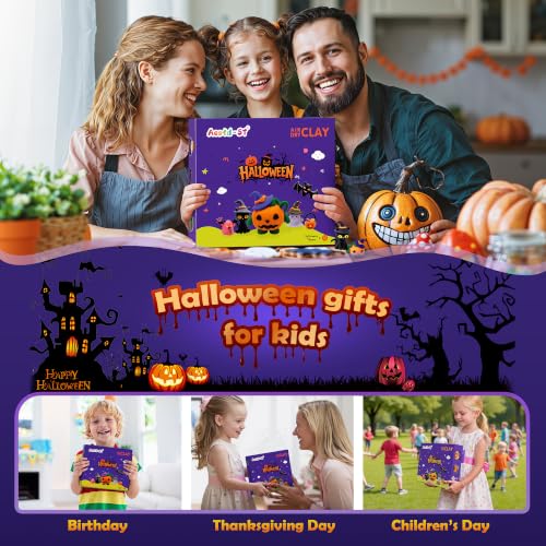 Aestd-ST Air Dry Clay Kit, DIY Halloween Crafts, Modeling Clay for Kids