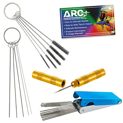 TCP Global Carburetor, Airbrush, Spray Gun 25 Piece Needle and Brush Set