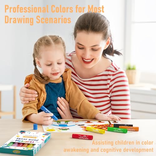 JUPITEARTH Paint Sticks for Kids 12 Colors, Fast-Drying, Smooth - color: 12 Classic Colors