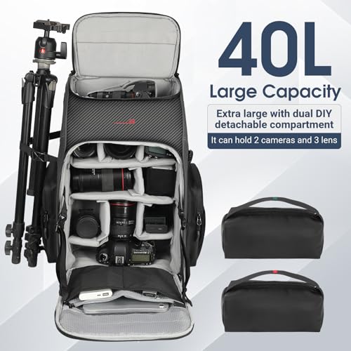 STARTRC VCR Camera Backpack Case Professional 40L Travel Bag Accessories