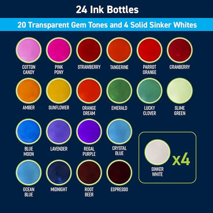 TotalBoat Concentrated Alcohol Ink Set - 24 Colors