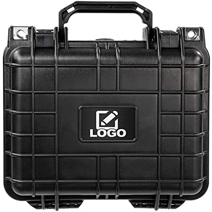 Eylar Small 10.62" Gear, Equipment, Hard Camera Case with Custom Logo Plate, Waterproof with Foam TSA Standards (Black) - color: Black