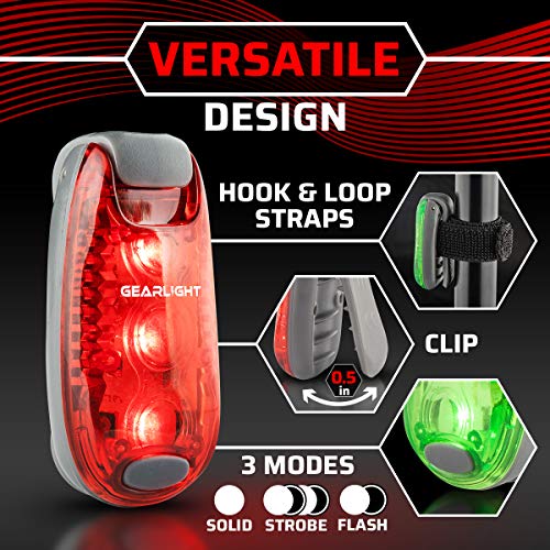 Bike Lights for Night Riding, USB Rechargeable Front and Back Lights, LED Bicycle Headlight and Tail Light Set, Water Resistant Bike Lights Rechargeable for Mountain Bikes, Kids Bike Light, MTB Light - color: Tail Lights | Red & Green