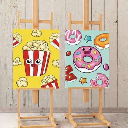 Louise Maelys 12Pack Pre Drawn Canvas to Paint for Kids,Fruit Food - color: FOOD