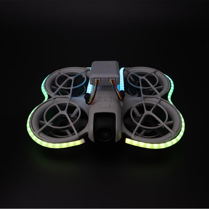 Dazzle Color Light Strap For DJI NEO/AVATA Drone Night Flight Light Strap Lamp Belt Light-Emitting Flying Warning Light Strip Drones Accessories (Pushbutton version)