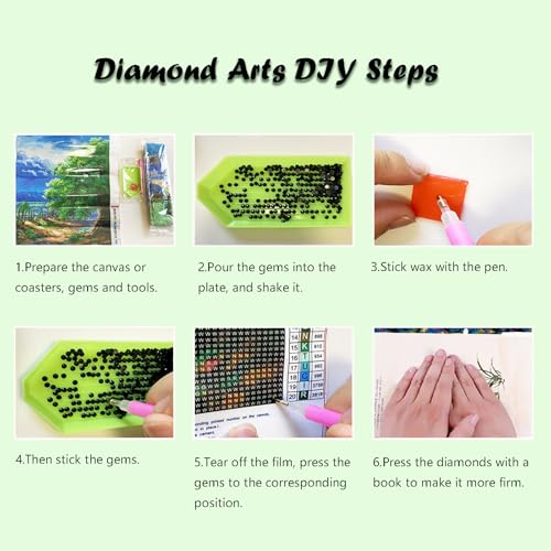 Lanzeyo Diamond Art Kits for Adults 4 Pack The Great Wave Diamond Painting - color: 08 Fuji