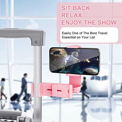 Perilogics Airplane Phone Holder Mount, Plane Travel Essentials - color: Black / Pink