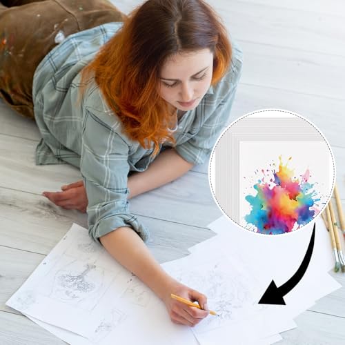 120 Sheets 100% Cotton Watercolor Paper Bulk Cold Press White Paper - size: 120 Sheets
