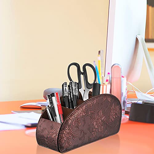 SITHON Remote Control Holder with 5 Compartments - color: Antique, size: Small