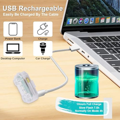 4PCS USB Rechargeable Wireless LED Strobe Lights for Car Drone Bike