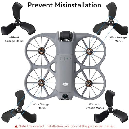 Propellers for DJI Neo 2 Blades - 8PCS Props Quick Replacement Spare Part Low Noise Wings for DJI Neo 2 Drones Accessories