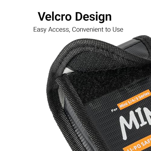 Lipo Battery Storage Bag Fireproof Explosionproof Bags for DJI Mini 3 Pro/Mini 4 Pro/Mini 5 Pro/Lito Safe Lithium Battery Bag for Drone Batteries(3 Pack)