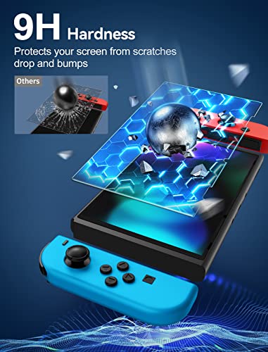 ivoler Screen Protector [2 Pack] Matte Tempered Glass for Nintendo Switch 6.2 inch, Matte Anti Glare Screen Protector with [Alignment Frame] Anti-Scratch Full Coverage Guard for Nintendo Switch - size: Nintendo Switch 6.7''