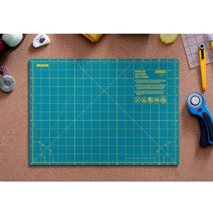 OLFA 12x17" Folding Self-Healing Rotary Mat (FCM-12x17) - Triple-Layer - size: 17"L x 12"W