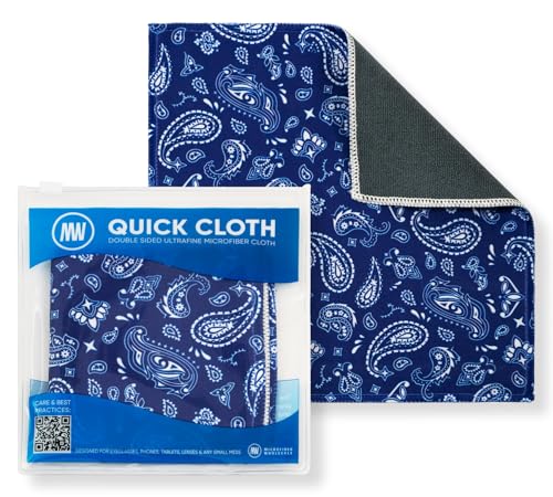 Microfiber Wholesale Quick Cloth Glasses Cleaning Cloths 8x8 Paisley Blue - color: Blue Paisley, size: 8"x8"