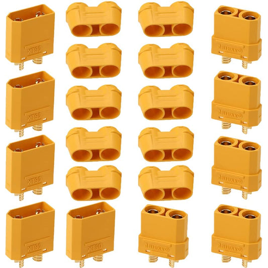 5 Pairs Amass XT-90 XT90H Plug Male and Female Connector Adapter with Plastic Housing for RC Lipo Battery - size: 5 Pairs XT90H