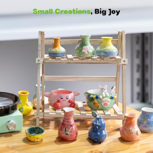 Mini Pottery Wheel for Kids, Beginners, Adults, All-in-one Kit - size: 6inch