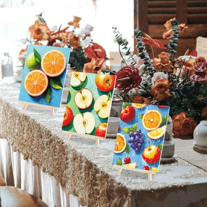 Dinifee 6 Pack Pre Drawn Canvas 8x10 Paint Kit for Adults, Colorful Fruit - style: Colorful Fruit