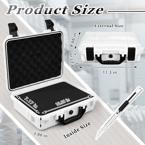 Relaxweex 11.3 x 8.7 x 4.2 Inch Hard Case, Grid Shell, White - color: White, size: 11.3 x 8.7 x 4.2 Inch, style: Grid Shell