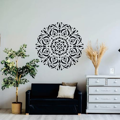 9 Pack Large Mandala Stencils, 12 Inch Templates for Wood and Walls