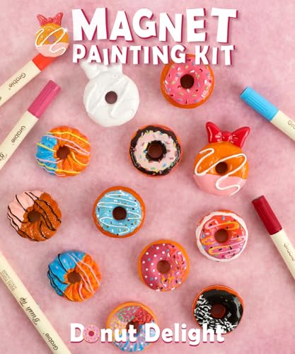 Grabie Magnet Painting Kit, DIY Fridge Magnets, Donut Delight - color: Donut Delight