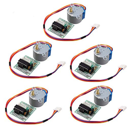 HiLetgo 5pcs ULN2003 28BYJ-48 4-Phase Stepper Motor with 5V Drive Board for Arduino PI PIC Raspberry Pi - size: Small