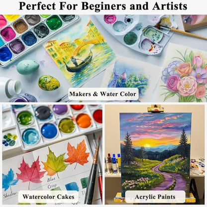SuFly Water Color Paper 5"x 7", 140lb Cold Press Watercolor Paper_64 Sheets
